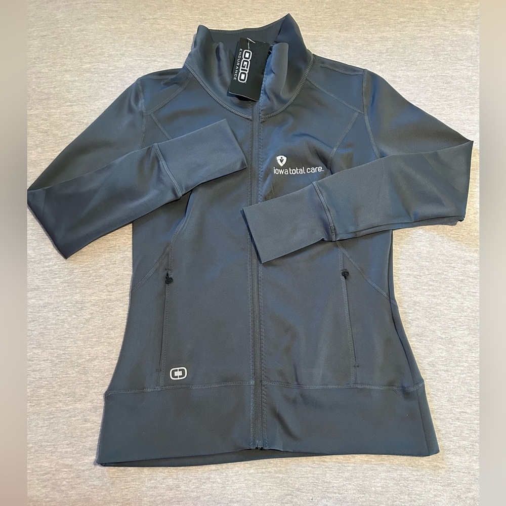OGIO Endurance Jacket Women's Medium Gray  Full Zip Long Sleeve Thumbholes